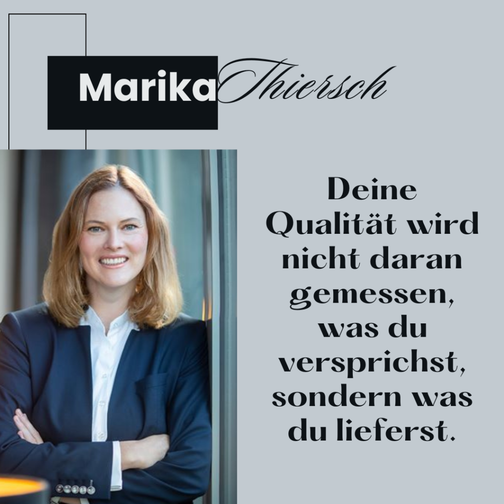 Deine Qualität wird nicht daran gemessen, was du versprichst, sondern was du lieferst. 2